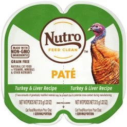 Nutro Perfect Portions Grain-Free Turkey & Liver Paté Recipe Cat Food Trays