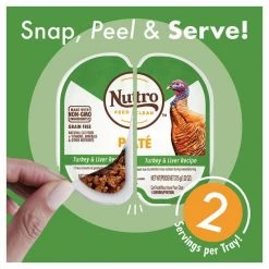 Nutro Perfect Portions Grain-Free Turkey & Liver Paté Recipe Cat Food Trays -Cheap K&H Pet Products || Nutro Store 90617 PT4. SY630 V1563827846
