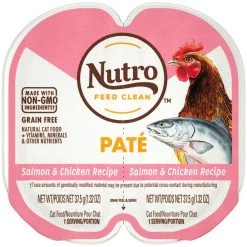 Nutro Perfect Portions Grain-Free Salmon & Chicken Paté Recipe Cat Food Trays
