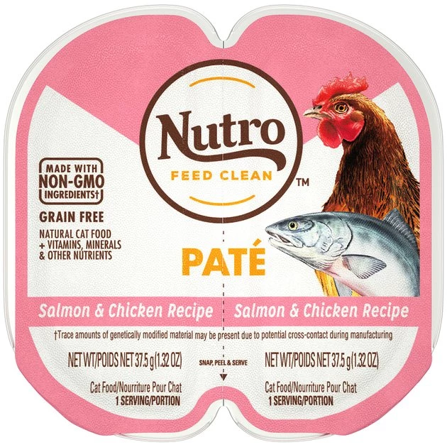 Nutro Perfect Portions Grain-Free Salmon & Chicken Paté Recipe Cat Food Trays 3 Nutro Perfect Portions Grain-Free Salmon & Chicken Paté Recipe Cat Food Trays