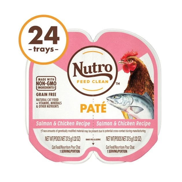 Nutro Perfect Portions Grain-Free Salmon & Chicken Paté Recipe Cat Food Trays 5 Nutro Perfect Portions Grain-Free Salmon & Chicken Paté Recipe Cat Food Trays - Image 3