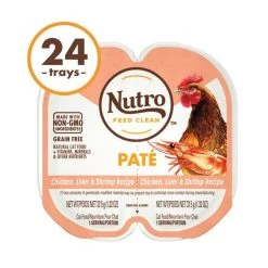 Nutro Perfect Portions Grain-Free Chicken Liver & Shrimp Paté Recipe Cat Food Trays -Cheap K&H Pet Products || Nutro Store 90621 PT3. SY630 V1563820519